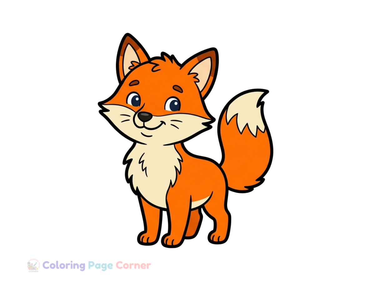 Free Zentangle Fox Silhouette Coloring Page