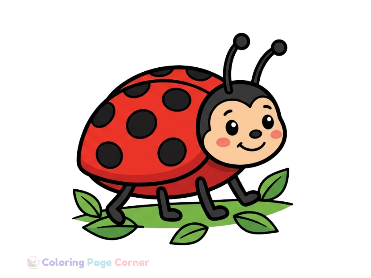 Free Cute Ladybug Coloring Page