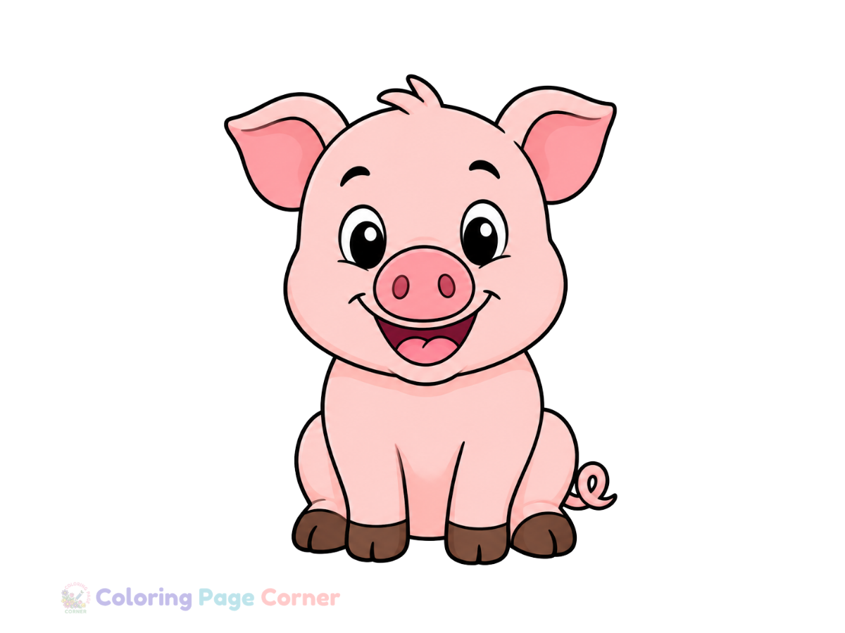 Free Baby Piglet Coloring Page