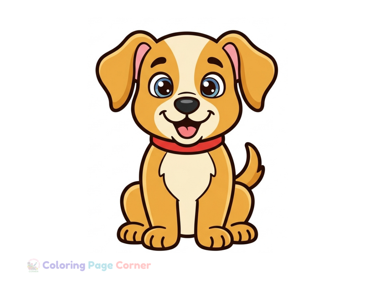 Golden Retriever Puppy Coloring Page