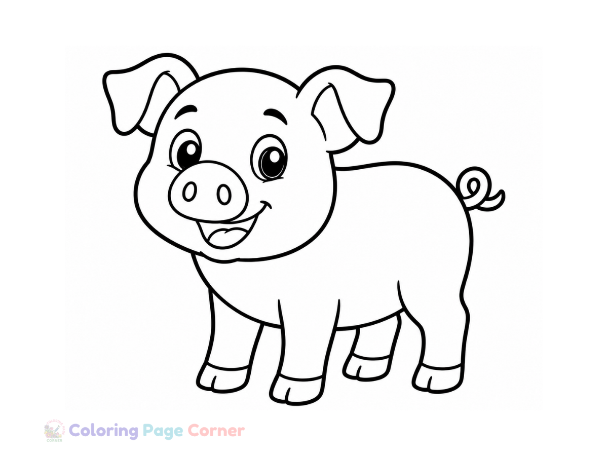 Printable Guinea Pig Coloring Page outline