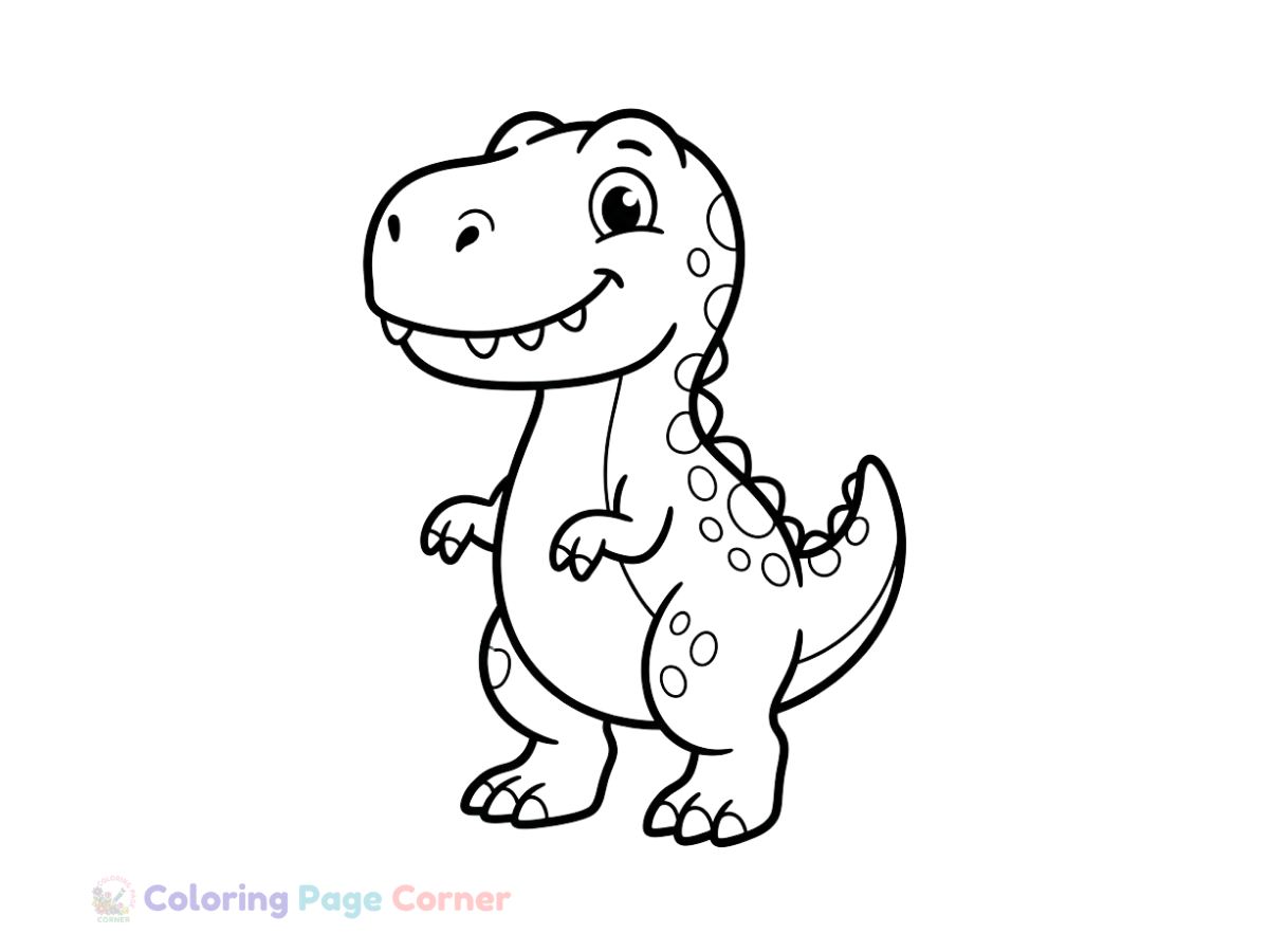 Towering T-Rex Coloring Page outline