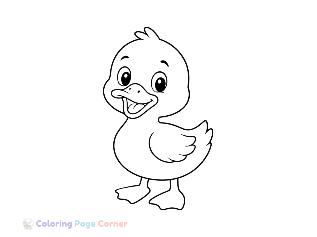 Free Barnyard Duck Coloring Page outline