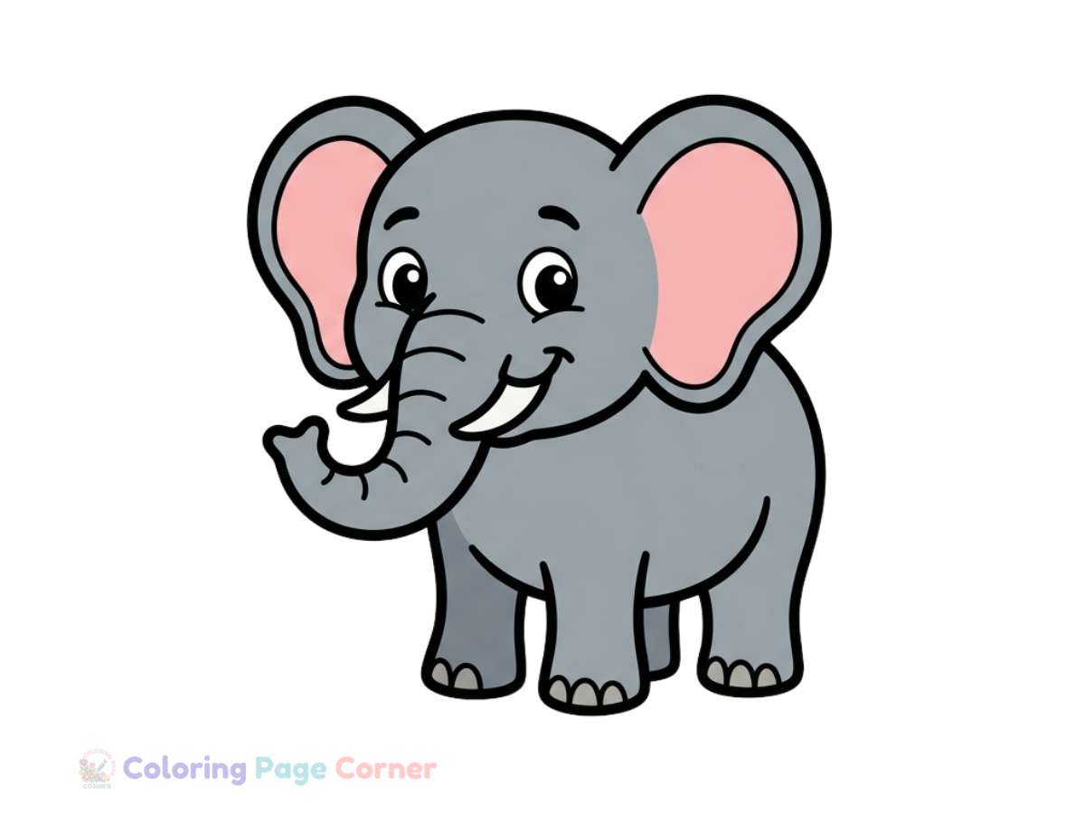 Free Baby Elephant Coloring Page